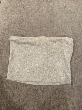 Forever 21 Light Gray Ribbed Tube Top